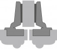 HETTICH 9155242 Intermat 9935 półnakładany, drzwiczki aż 43mm, na wkręt