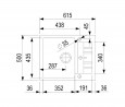 StrongSinks S3 Zlewozmywak granit Vardar 615,615x500mm,z ocieka. z odpływem,brąz