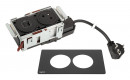 K- LEGRAND Disq´In 1x 230V + 1x USB A/C, kolor czarny