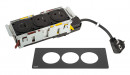K- LEGRAND Disq´In 2x 230V + 1x USB A/C, kolor czarny