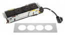 K- LEGRAND Disq´In 2x 230V + 1x USB A/C, HDMI, czarny/stal nierdzewna