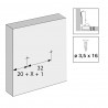 HETTICH 9117471 prowadnik Sensys prosty do przykręcenia, D=1,5mm obsydian
