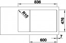BLANCO 523002 zlewozmywak ANDANO XL 6S-IF Compact biały bez korka SILGRANIT