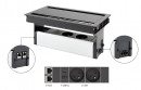 VersaFlap dual 2.0, 2x 230V, 2x RJ45, 1x USB A/C,  czarny mat