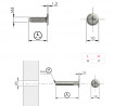 K-IF FLAT złączka M4X30-40MM komplet nikiel