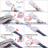 STRONG Szybkozłącze do RGB taśm LED 10 mm - kabel 4 żyłowy RGB
