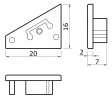 StrongLumio końcówki do listwy Corner 10 gen2 szare (para)