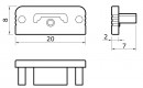 StrongLumio końcówki do listwy Surface 10 gen2 czarne (para)