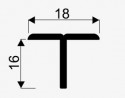 SEVROLL 05742 listwa łącząca "T" 3m czarny mat
