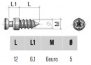 Trzpień do mimośrodu TI01 Euro 6x12mm