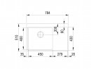 StrongSinks S3 Zlewozmywak Nida 784, rozm.784 x 510 mm nierdz.,ociekacz prawy BO
