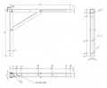 Wspornik składany 400mm biały