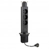 StrongPower Gniazdo elektyrczne wyciągane, 3x 230V, 1x USB A/C, czarne, FR