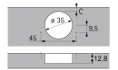 HETTICH 1070715 INTERMAT 9944 125° B12,5 TB42