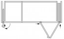 K-HAWA Folding Concepta III 20 Pull prawa+Concepta III lewa,1200-2200mm,czarny