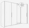 K-HAWA Folding Concepta III 25 Pull, wersja lewa, 1900 - 2700mm, srebrny