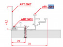 TERNO Star Fluid tor górny 3084/N 3m, czarna anoda szczotkowana