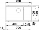 BLANCO 523452 zlewozmywak SUBLINE 700-U Level antracyt InFino manualny SILGRANIT