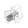 HETTICH 49473 BIN.IT DUO II - 400 mm kosz na śmieci czarny