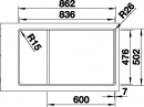 BLANCO 523002 zlewozmywak ANDANO XL 6S-IF Compact biały bez korka SILGRANIT