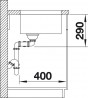 BLANCO 522987 zlewozmywak ANDANO 400/400-U stal nierdz. połysk InFino bez korka