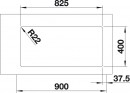 BLANCO 522987 zlewozmywak ANDANO 400/400-U stal nierdz. połysk InFino bez korka