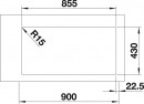 BLANCO 522985 zlewozmywak ANDANO 400/400-IF stal nierdz. połysk InFino bez korka