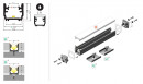 StrongLumio profil LED Floor 12 anodowane aluminium 3000 mm