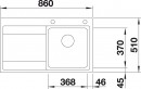 BLANCO 521657 zlewozmywak DIVON II 45S-IF stal nierdz.jedw.  InFino