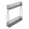 K-StrongWire kosz dwupoziomowy 150mm, szary z ukrytą prowadnicą z tłum., prawy