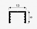 SEVROLL 02558 profil "U" do płyty laminowanej 10mm 3m srebrny