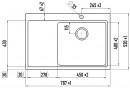 StrongSinks S3 Zlewozmywak Nida 787, 787 x 520 mm nierdz., ociekacz lewy