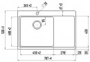 StrongSinks S3 Zlewozmywak Nida 787, rozm.787 x 520 mm nierdz.,ociekacz prawy