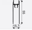 SEVROLL 06812 Gemini 10 listwa pozioma dolna 3m 10mm złoty/mosiądz