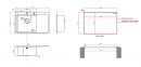 StrongSinks S3 Zlewozmywak Nida 787, rozm.787 x 520 mm nierdz.,ociekacz prawy