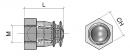 BU39 Kołek wkręcany z kulką M6x9/8 mm mosiądz