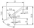 TULIP nabijany uchwyt Ria 2900mm stal nierdzewna TULIP nabijany uchwyt Ria 2900mm stal nierdzewna