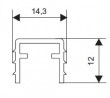 S-S50 górna listwa do zafrezowania aluminium surowe 2m