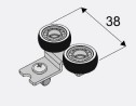 SEVROLL 10207 Maxim wózek górny 18mm asymetryczny - 2szt