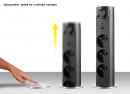 StrongPower elektrycznie wysuwane gniazdo 3x 230V Schuko, USB A+C, czarne