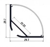 LP-profil Corner 30 alu anodowane  1000mm