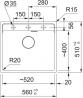 FRANKE Zlew MRG 610-52 RTL 560 x 510mm czarny matowy