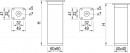 StrongLegs noga meblowa FA009, 60Rmm, chrom matowy