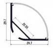 LP-klosz mleczny okrągły Corner 30 2000mm