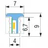 StrongLumio  taśma LED  neon "T" 4x10 mm 24V 9,6W (168 LED/m) IP67 ciepły biały