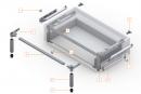 BLUM Z95.4100 Space Step, zestaw 410mm, ciemno szary OG
