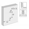 HETTICH 9091800 prowadnik Sensys D=1,5 eurowkręt obsydian