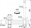 FRANKE Bateria FC 3137.501 Mythos Window pod okno, stal nierdzewna