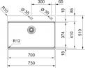 FRANKE Zlewozmywak BXX PRO 210/610-70 TL stal nierdzewna