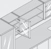 BLUM 72T550A.TL zawias nakładany 120°, Tip-On, alu, wkręt